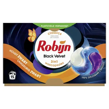 Robijn Classics Black Velvet 3in1 Wascapsules 317 g 15 Wasbeurten