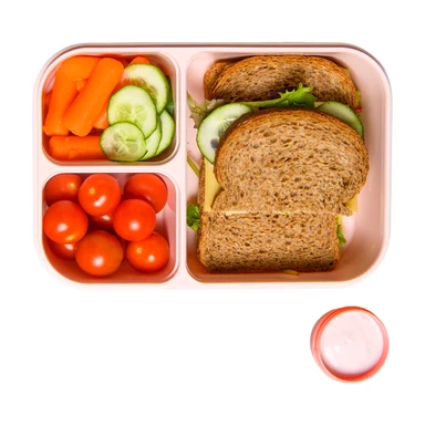 LocknLock 3-Fach-Lunchbox mit Sojagefässchen, 1500 ml, Pink