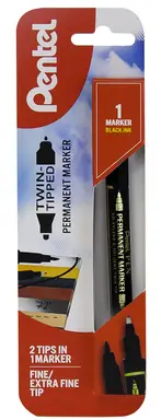 Pentel Twin Tipped Permanent Marker Black