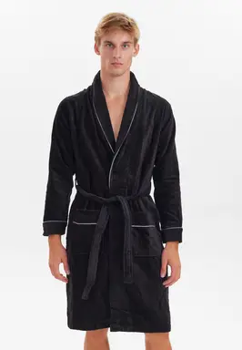 JBS bathrobe Schwarz    L