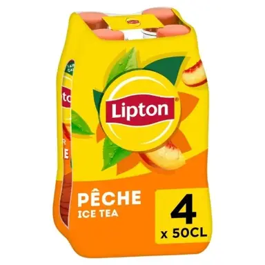 Lipton Thé froid saveur pêche - 4 x 50 cl