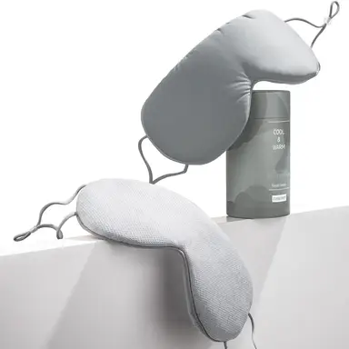 Zoesmien ZSM2510 Sleep Mask, Polyester + Nylon + Spandex Material, Full Light-Blocking Design, Warm and Cool Dual-Sense Experience, Adjustable Elastic Band, Comfortable Home Sleep Mask, Gray