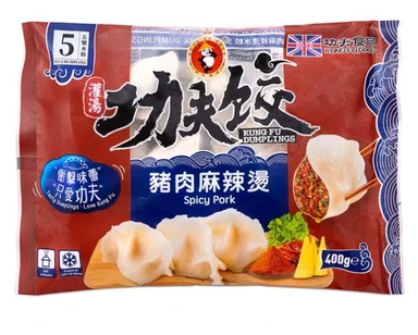 KUNG FU FOOD voedsel Kungfu dumplings Varkensvlees麻辣烫 400g