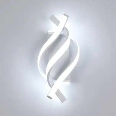 Goeco Kreative Metall-Wandleuchte LED Wandleuchte 16W 1280LM 6000K Kaltweiß Moderne Innenbeleuchtung für Schlafzimmer Wohnzimmer Flur Treppenhaus