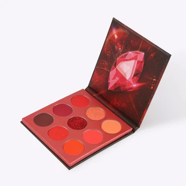 docolor Perlglanz-Lidschattenpalette, 9-Farben – Rot – Geschenk für den Muttertag