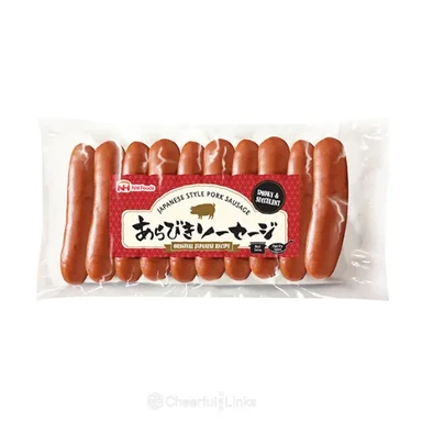Nipponham Japanese Style Pork Sausages Cooked Smoked 200g