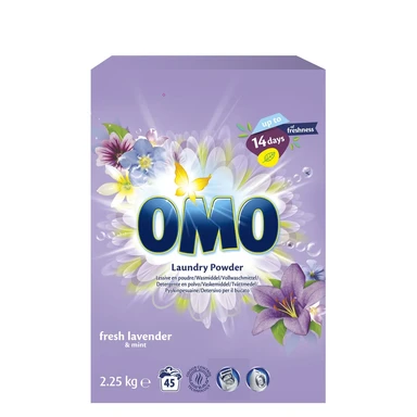 OMO Lessive poudre Lavande & Menthe 45 lavages 2,25kg