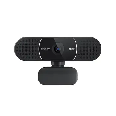 EMEET 2K Webcam with Autofocus, Privacy Cover, Plug & Play, Compatible with Multiple Systems and Software，E3115