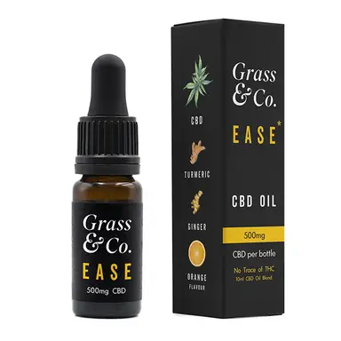 Grass & Co. EASE CBD Stress Support Oil 500mg Orange Flavour - 10ml