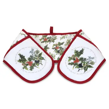 Portmeirion The Holly & The Ivy Double Oven Glove – Single