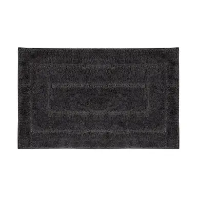 Anika Bath Mat Microfibre Jacquard Charcoal 50x80cm
