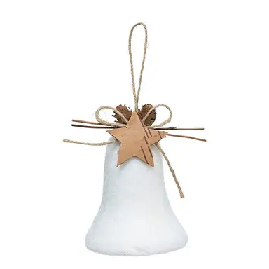 Feeric Witte sneeuwbel-ornament, 10cm