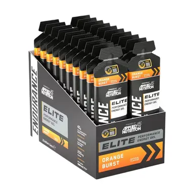 Applied Nutrition Endurance Elite Tri-Source Energy Gel 40g Carbs Orange Burst Flavour - 20 Gels