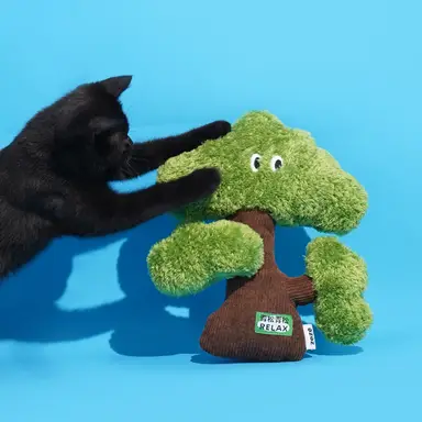 ZEZE Coussin en peluche pour animaux en forme de pin - 28 x 9 x 30 cm