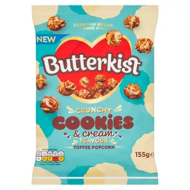 Butterkist Cookies & Cream Flavour Toffee Popcorn 155g