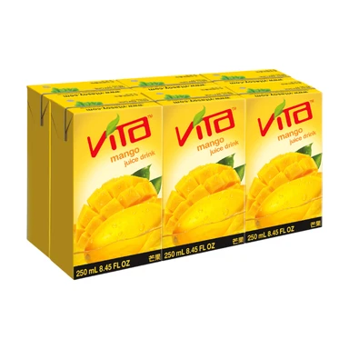 【durstlöschend】Vitasoy Mangodrink 6x250ml【Nur in Frankreich, Belgien, Luxemburg verkauft】