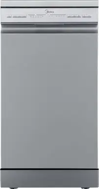 Midea MDWEF1034C(S)-WG-UK 45cm Freestanding Slimline Dishwasher - 10 Place Settings - Silver - E Rated