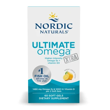 Nordic Naturals Omega-3 Fish Oil EPA Heart Health 1640mg Lemon Flavour - 60 Softgels