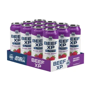 Applied Nutrition Beef-XP Clear Protein Nutrition Drink Mixed Berry Flavour - 12 x 500ml