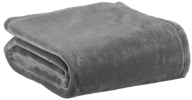 Vivaraise Théo Couverture en microfibre recyclée gris - 130 x 160 cm