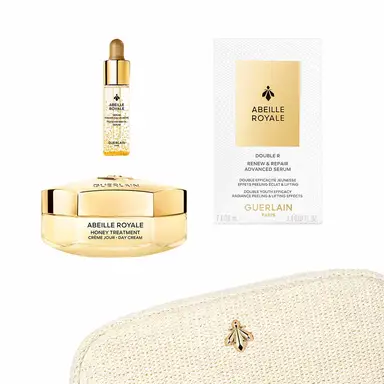 Guerlain Abeille Royale Tagescreme-Set 2025 Edition (Tagescreme 50 ml + Youth Aqua Oil 5 ml + Double R Serum 7 x 0,6 ml)