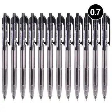 Deli Gel Ink Rollerball Pen, Office Writing Supplies, 0.7mm, Black, 12-Pack