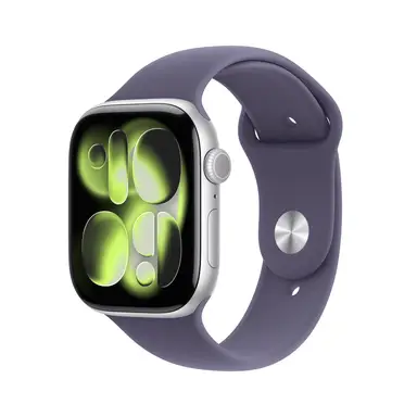 APPLE Watch Series 11 GPS 46mm Silver Aluminium Case with Purple Fog Sport Band - S/M