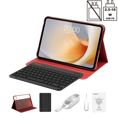 Teclast T65 Plus Tablet – 13,4 Zoll Display mit 120 Hz Bildwiederholrate, Android 15, Dual-SIM 4G LTE + 5G WiFi, MTK Helio G99 Octa-Core-Prozessor bis zu 2,2 GHz, 20GB (8 GB + 12 GB virtueller Speicher) RAM + 256 GB ROM, 8 MP + 13 MP Kameras, BT5.2, GPS, inklusive Schutzhülle und Bluetooth-Tastatur.