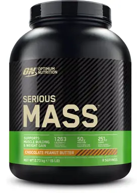 Optimum Nutrition Serious Mass chocolade pindakaas 2,73 kg (10 porties)