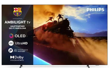 Philips Ambilight 77OLED760 4K OLED Smart TV – 77 Zoll Display mit P5 AI Perfect Picture Engine Ultra HD, Titan OS, Dolby Vision und Atmos Sound – Funktioniert mit Alexa und Google Voice Assistant [Energieklasse F]
