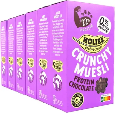 Holie's Crunchy Muesli Protein Chocolate - 6 x 400g