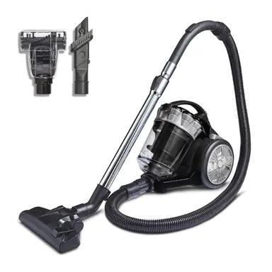 Tower Multi-Cyclonic Bagless Cylinder Vacuum Cleaner - 2L Capacity - 700W - Silver - T102000PLPET