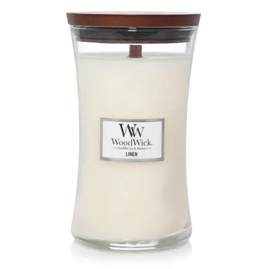 Wood Wick Candle Hourglass Linen 609g