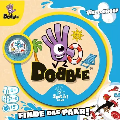 Zygomatic Asmodee Dobble Waterproof | Family Game | Card Game | 2-8 Players | From 6+ Years | 15+ Minutes | German