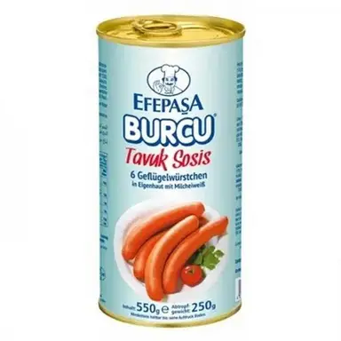 Efepasa Burcu Tavuk Sosis (Kippenworst) 550 g - Turks