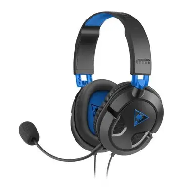 Turtle Beach Recon 50P Casque de jeu filaire multiplateforme pour PC, PS5, Switch 2 et Xbox Series X|S - Noir/Bleu
