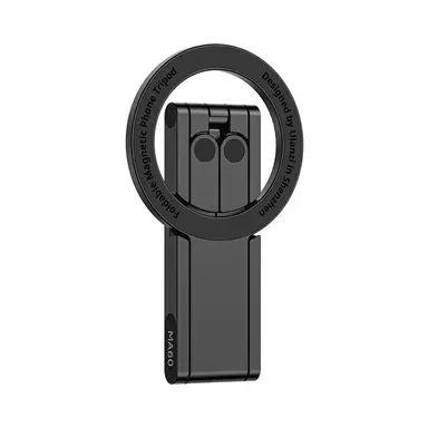 ULANZI MA60 Trépied Magnétique 3-en-1 en Aluminium, Mini Perche à Selfie Pliable, Force Magnétique 14N, Support pour Smartphone, Trépied de Poche Compatible iPhone 17 16 15 14 13 12 MagSafe Samsung Noir