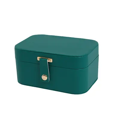 JORDAN&JUDY Multi-Layer Jewelry Box Small Earring Box Ring Storage Box Necklace Box Earring Jewelry Case - 2 Layer Dark Green