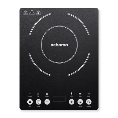ochama 2000W Induction Hob with Touch Control, Durable Glass Panel, 10 Power Levels & 6 Functions, Electric Stove for Home Cooking, Induction Cooktop
