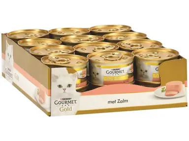 Purina Gourmet Gold pâtée pour chat mousse au saumon - 24 x 85 g