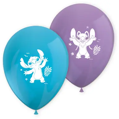 Stitch & Angel Printed Balloons Pack of 8