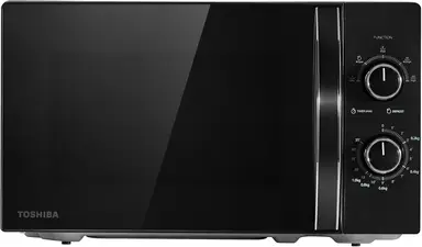 Toshiba 20L Solo Manual Microwave, 700W, 5 Power Levels, Automatic Defrost, 35 Minute Timer, Black Mirror - MW2-MM20PF(MB)