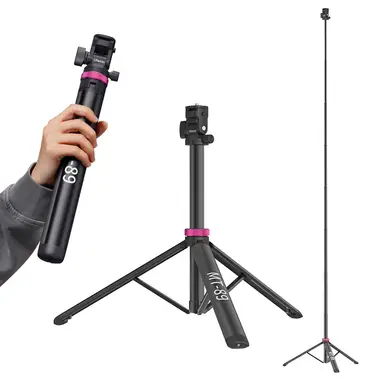 ULANZI MT-89 Trépied de Lampe en Aluminium 208cm Extensible et Portable, Support pour Appareil Photo et Éclairage, Idéal pour Studio Photo, Lumière Anneau, Flash et Boîte à Lumière