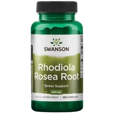 Swanson Rhodiola Stress Support 400mg Capsules - 100 Capsules