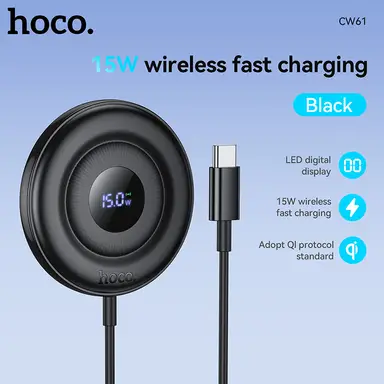 CW61 Phantom Magnetic Wireless Charger - Black