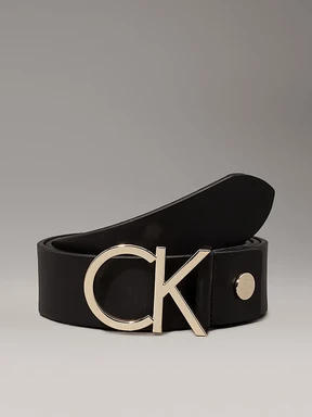 Calvin Klein lederen logo riem - zwart 90 cm