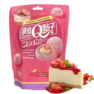 Q-Brand Mochis glacés saveur cheesecake à la fraise - 180 g