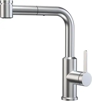 Keukenkraan met 2 spuitstanden, uittrekbaar spoelbakmengkraan