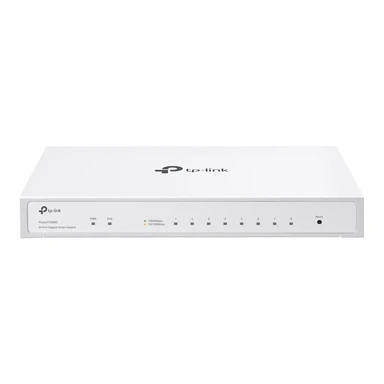 TP-Link Festa Festa FS308G 8-Port Gigabit Switch, Optionaler PoE-Eingangsport, Kostenlose Cloud-Verwaltung, Statisches Routing, VLAN, ACL, IGMP Snooping, Lüfterloses Design