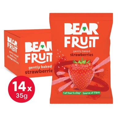 BEAR Fruit - Gently Baked Strawberries - 14 x 35g
